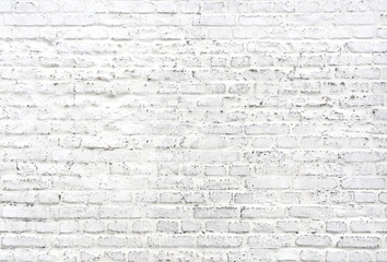 White painted brick wall background