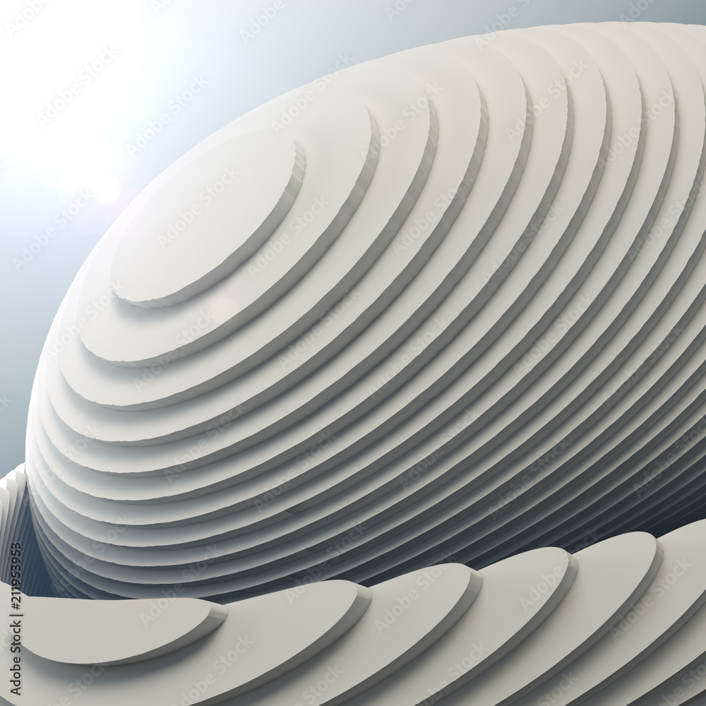 Poster white stripe pattern futuristic background. 3d render illustration