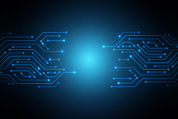 Abstract Technology Background , blue circuit board pattern