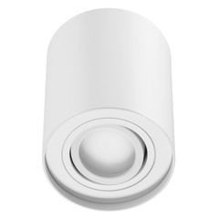 LED light tube reflector isolated on white background