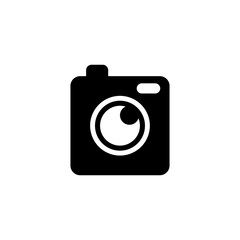 Camera and Video. Flat Vector Icon illustration. Simple black symbol on white background. Camera and Video sign design template for web and mobile UI element