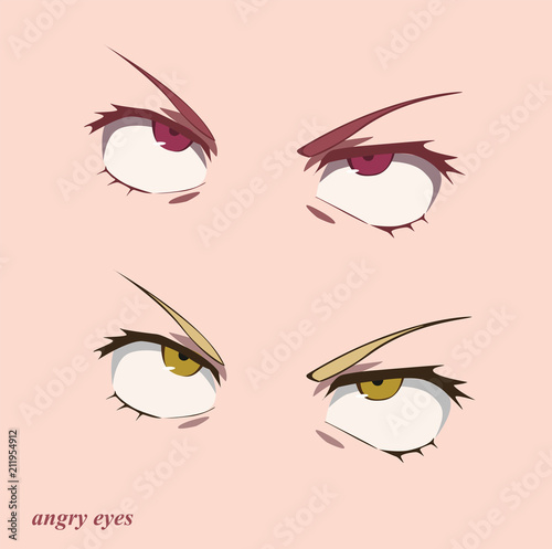 Anime Angry Eyes Stock Image And Royalty Free Vector Files On