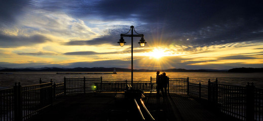 Cold Sunset / Sunset over Lake Champlain near Burlington, Vermont