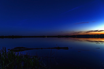 Night landscape with sky and water