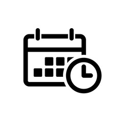 Calendar vector icon, date time symbol