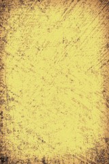 The texture of old yellow paper. Abstract grunge background