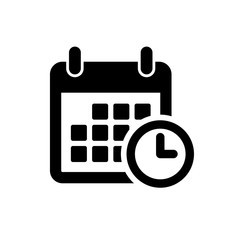 Calendar vector icon, date time symbol