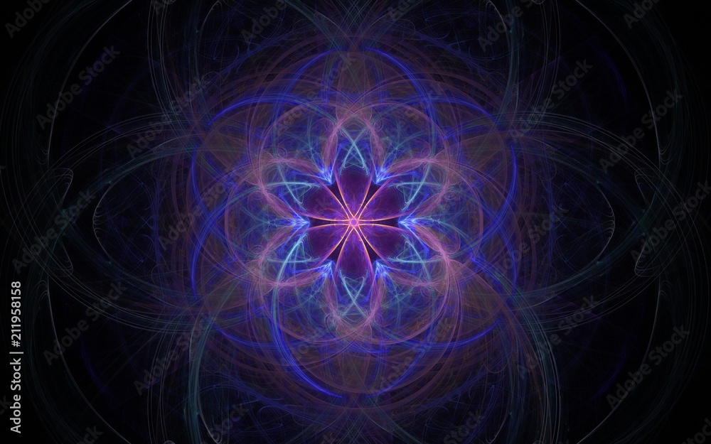 Fototapete digital generated image in the form of abstract geometric shapes of various shades and colors for us