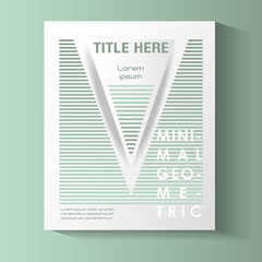 minimal geometric template label vector illustration design