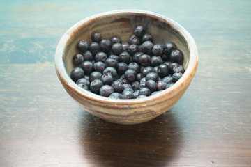 blueberry in the plate