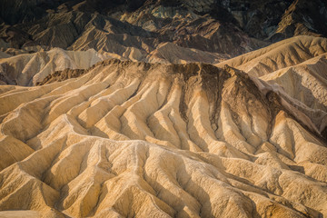 Ripples and waves of sand formations in Death Valley desert scene