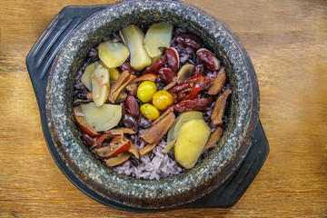 Traditional Korean Dish Yeongyang Dolsotbap. Asian Authentic Cuisine