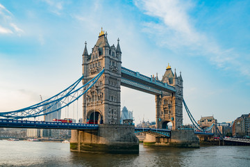 Fototapeta na wymiar The historical and beautiful Tower Bridge