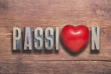 passion heart wooden