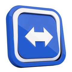 ikona plastikowa 3D niebieski kwadrat pierścień