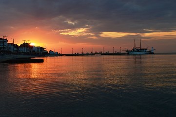 sunset at the sea
