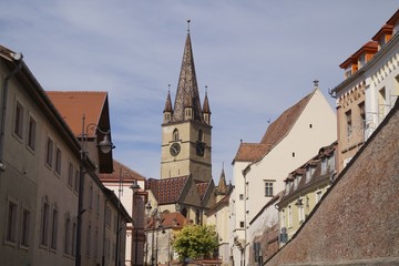 Fototapeta na wymiar Evangelical Cathedral in Sibiu, Transylvania, Romania