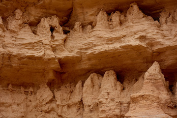 Detail of Rock Formations in Castle Rock Badlands