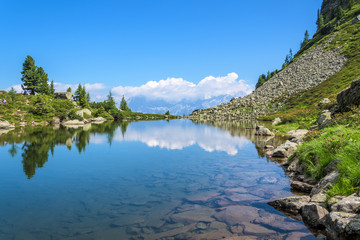 Lake "Spiegelsee" near Schladming in Styria, Austria