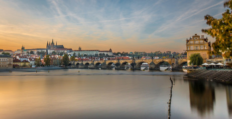 Casle and Charles Bridge Prague -Art