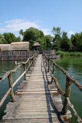 Fototapeta premium Das Pfahlbautenmuseum am Bodensee