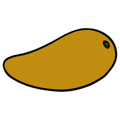 Mango cartoon illustration isolated on white background for children color book
