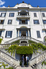 Fassade der Villa Carlotta am Comer See