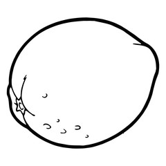 Lemon cartoon illustration isolated on white background for children color book