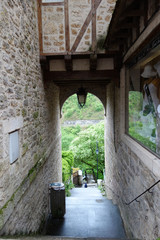 An alley architecture in a building exterior day