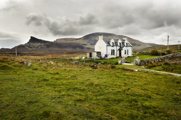 Isle of Skye rural house, Quiraing, Scotland, Great Britain