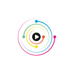 Musical cycle vector logo