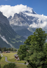 Fototapeta na wymiar spectacular view on Eiger north face, Grindelwald,Jungfrauregion, alps Switzerland