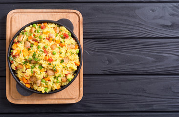 Risotto with peas