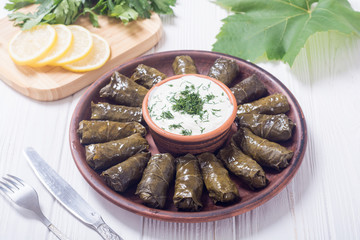 Dolma from grape of vines