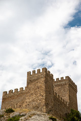 Fototapeta na wymiar the Genoese fortress in Sudak