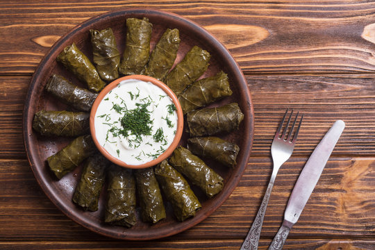 Dolma from grape of vines