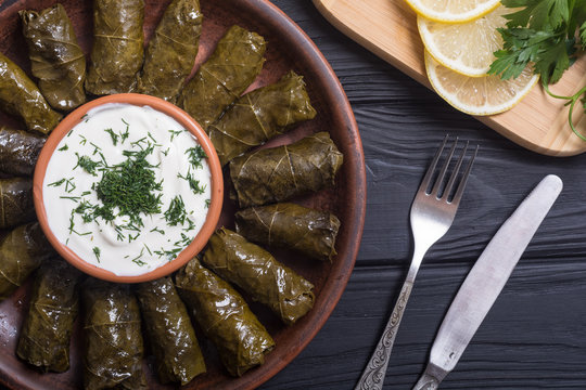 Dolma from grape of vines