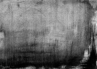 Background with black and white watercolor strokes. Abstract grayscale hand drawn aquarelle backdrop