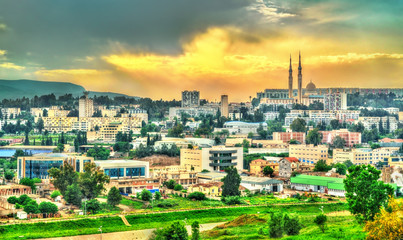 Skyline of Constantine at sunset. Algeria