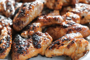 barbecue chicken with crispy crispy crust