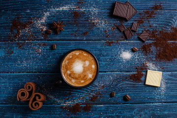 Cup of cappuccino like part of universe