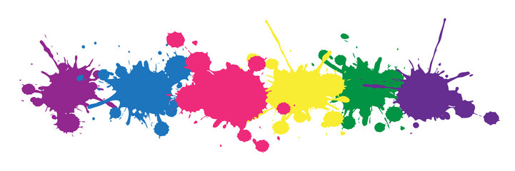 colorful ink blobs design