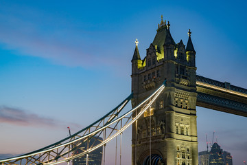Night view of the historical and beautiful Tower Bridge