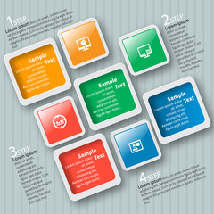 Abstract 3D Paper Infographics