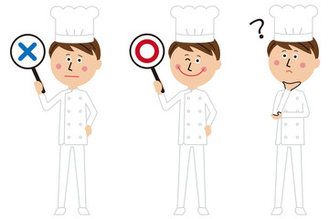 調理師の男性が〇×？