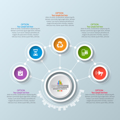 Abstract 3D Paper Infographics