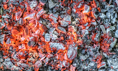 embers,glowing coals