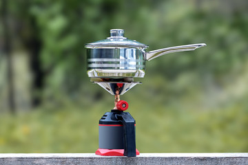 Boiling on camping stove