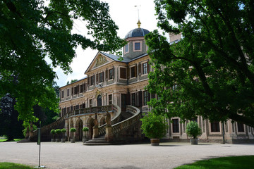 Treppenaufgang vom Schloss Favorite in F&ouml;rch