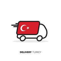 Turkey delivery van. Country logistics concept